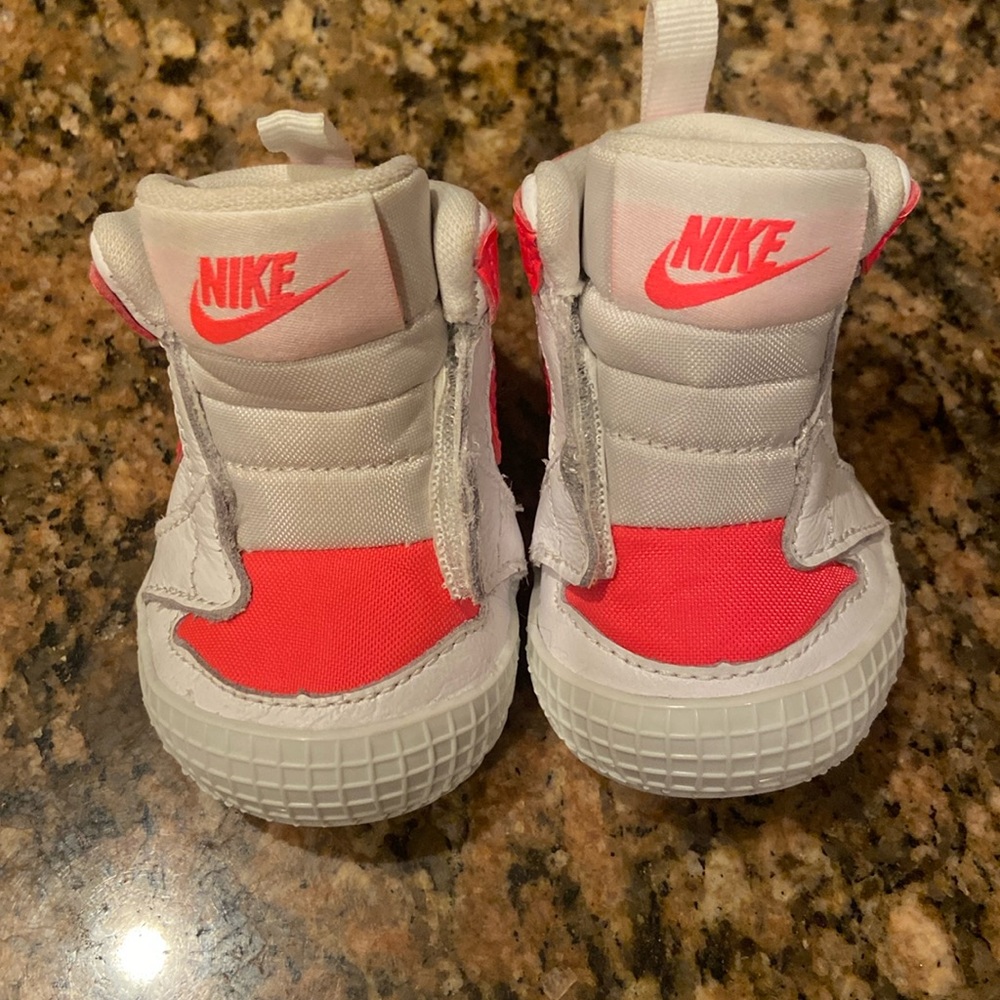 Pink Nike Sky Jordan Crib Shoes - NB size 1c